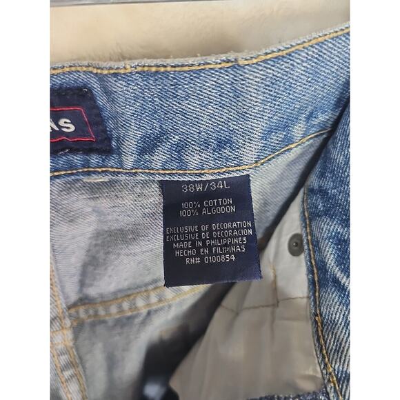 OZOC Baggy Vintage Denim Jeans Loose 38x34 Inseam Measures 28.5in Y2K wide leg - Picture 5 of 14